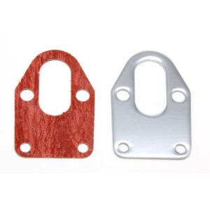 TRANS-DAPT PERFORMANCE PRODUCTS FUEL PUMP MOUNTING PLATE AND GASKET; SB CHEVY 283-400- CHROME