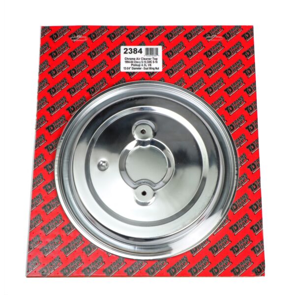 TRANS-DAPT PERFORMANCE PRODUCTS O.E.M. STYLE AIR CLEANER TOP CHROME- 1994-UP 4.3L CHEVY/GMC S-10 AND S-15 (DUAL WING NUT)