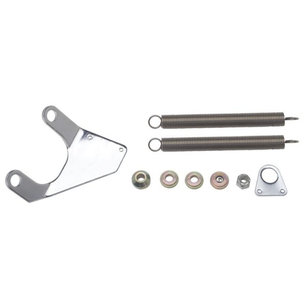 TRANS-DAPT PERFORMANCE PRODUCTS CARBURETOR THROTTLE RETURN SPRING KIT; BB CHEVY- CHROME