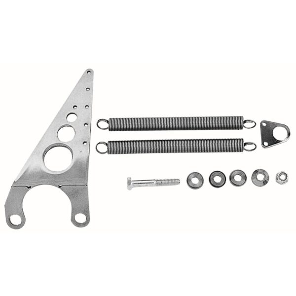TRANS-DAPT PERFORMANCE PRODUCTS CARBURETOR THROTTLE RETURN SPRING KIT (TALL); SB CHEVY- CHROME