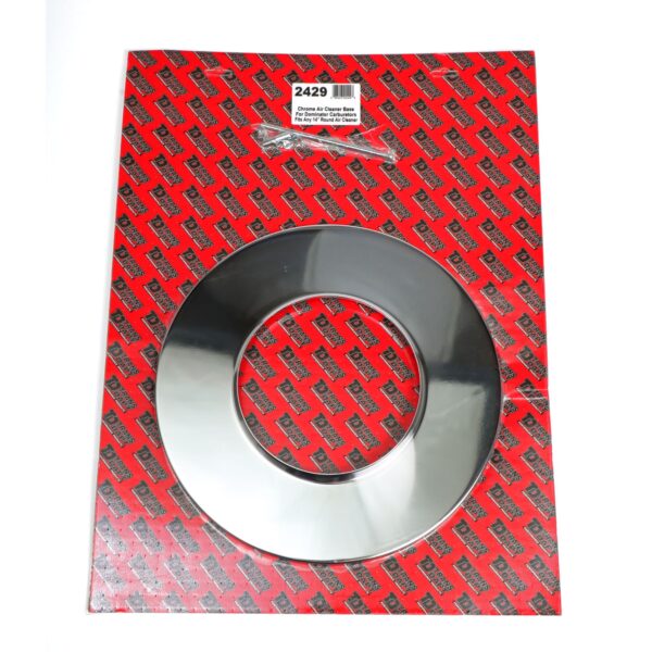 TRANS-DAPT PERFORMANCE PRODUCTS DOMINATOR AIR CLEANER BASE; 14 IN. DIAMETER; 7-15/16 IN. NECK- CHROME