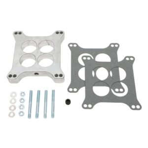 TRANS-DAPT PERFORMANCE PRODUCTS 1 IN. HOLLEY/AFB 4BBL- CAST ALUMINUM SWIRL-TORQUE CARBURETOR SPACER W/ PCV VALVE