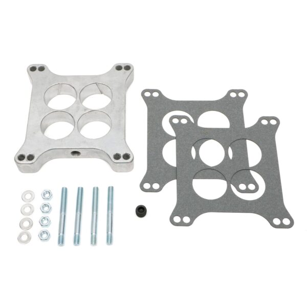 TRANS-DAPT PERFORMANCE PRODUCTS 1 IN. HOLLEY/AFB 4BBL- CAST ALUMINUM SWIRL-TORQUE CARBURETOR SPACER W/ PCV VALVE