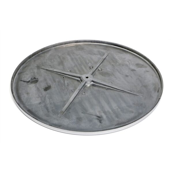 TRANS-DAPT PERFORMANCE PRODUCTS 14 IN. ROUND POLISHED ALUMINUM AIR CLEANER TOP; PINSTRIPES BALL-MILLING