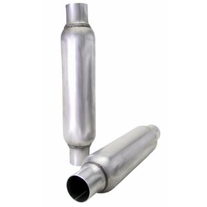 HEDMAN HEDDERS GLASS PACK MUFFLER; 2-1/2" EXHAUST SYSTEM; 24" CASE LENGTH; 4" DIAMETER