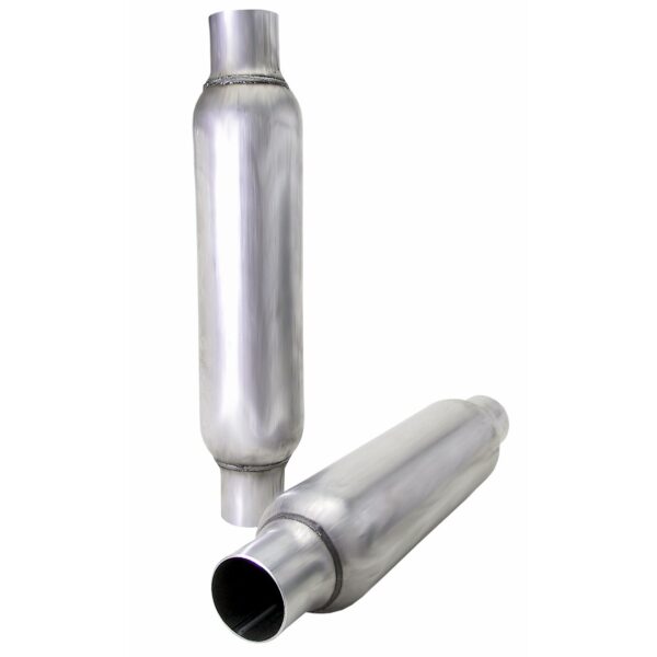 HEDMAN HEDDERS GLASS PACK MUFFLER; 2-1/2" EXHAUST SYSTEM; 24" CASE LENGTH; 4" DIAMETER