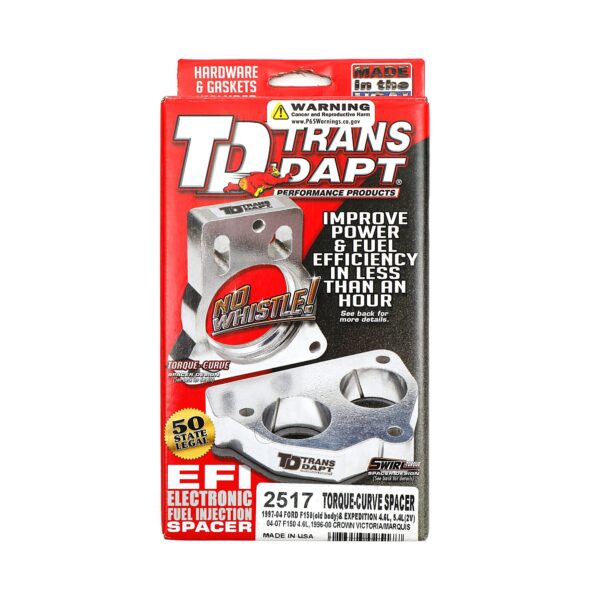 TRANS-DAPT PERFORMANCE PRODUCTS 1997-04 FORD F150 (OLD BODY) OR EXPEDITION WITH 4.6L OR 5.4L (2V).- TORQUE-CURVE MPFI SPACER