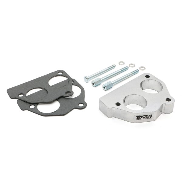 TRANS-DAPT PERFORMANCE PRODUCTS 1992-95 CHEVY/GMC TRUCKS AND SUVS WITH 4.3L V6 OR 5.0L, 5.7L V8- SWIRL-TORQUE THROTTLE BODY SPACER; DOUBLE WING NUT AIR CLEANER MODEL
