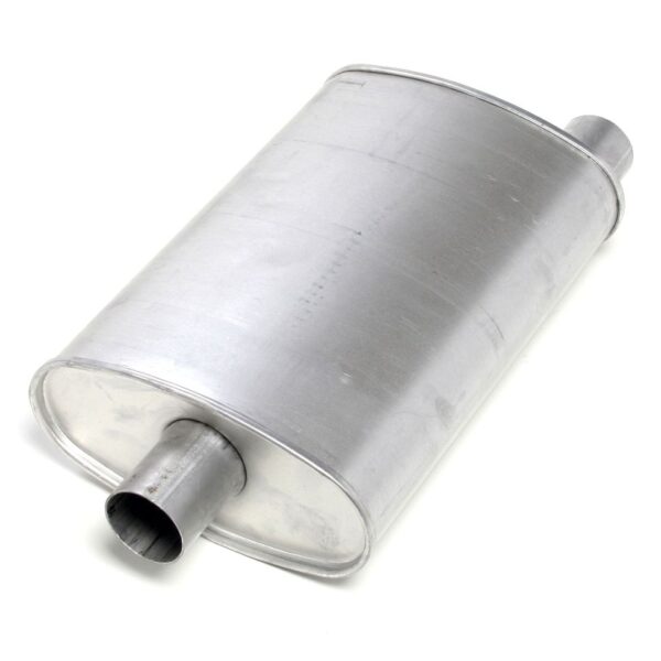HEDMAN HEDDERS 2 IN. INLET/OUTLET TURBO MUFFLER; 18 IN. LONG; 10 IN. WIDE; 4-1/2 IN. TALL