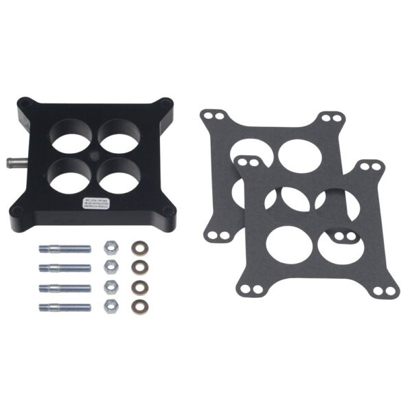 TRANS-DAPT PERFORMANCE PRODUCTS 1 IN. HOLLEY 4BBL SPACER WITH PCV - PORTED- PLASTIC PHENOLIC CARBURETOR SPACER