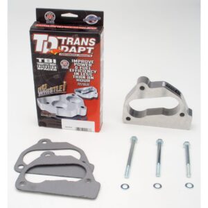 TRANS-DAPT PERFORMANCE PRODUCTS 1986-91 CHEVY/GMC TRUCKS AND SUVS WITH 4.3L V6 OR 5.0L, 5.7L V8- WIDE-OPEN THROTTLE BODY SPACER; SINGLE WING NUT AIR CLEANER MODELS