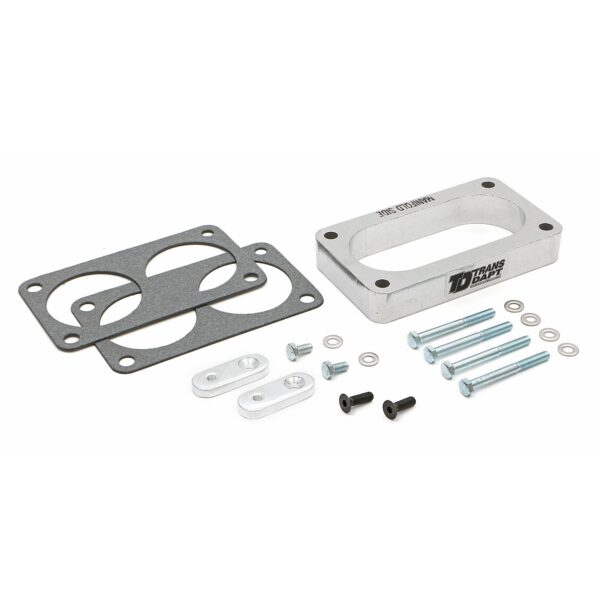 TRANS-DAPT PERFORMANCE PRODUCTS, CAST ALUMINUM WIDE-OPEN MPFI SPACER FOR 1999-2004 FORD F250, F350, F450, F550 OR MOTORHOME WITH 6.8L V10