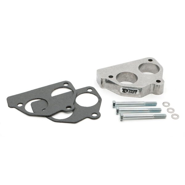 TRANS-DAPT PERFORMANCE PRODUCTS 1986-91 CHEVY/GMC TRUCKS AND SUVS WITH 4.3L V6 OR 5.0L, 5.7L V8- SMOOTH-BORE THROTTLE BODY SPACER; SINGLE WING NUT AIR CLEANER MODELS