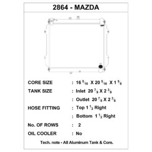 CSF 2864 - 89-91 Mazda FC RX-7 Radiator (Discontinued)