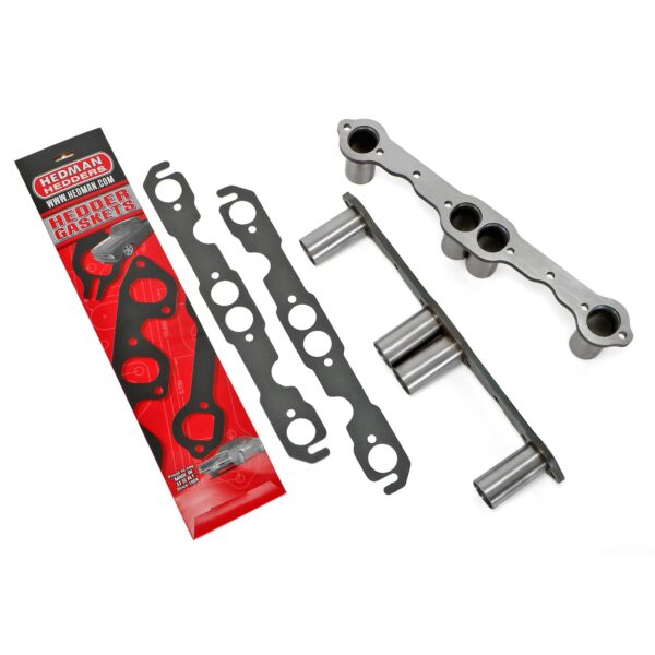 HEDMAN HEDDERS SB CHEVY HEADER FLANGES WITH 1 5/8 IN. STUBS