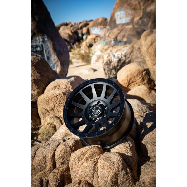 ICON Alloys Compression, Double Black, 17 x 8.5 / 6 x 135, 6mm Offset, 5" BS