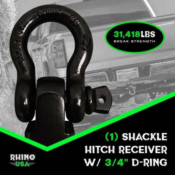 RHINO USA 20' TOW STRAP/HITCH COMBO
