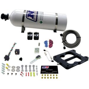 Nitrous Express Q-JET/HOLLEY SPREAD BORE (50-100-150-200-250-300HP) WITH 15LB BOTTLE