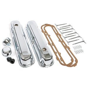 TRANS-DAPT PERFORMANCE PRODUCTS MOPAR ENGINE DRESS UP KIT; SHORT VALVE COVERS; SB CHRYSLER 318-340-360- CHROME