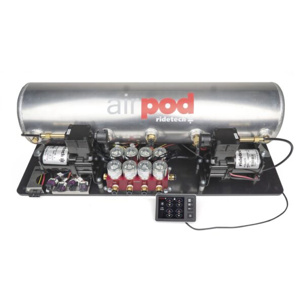 5 Gallon BigRed AirPod with RidePro E5 air suspension controller.