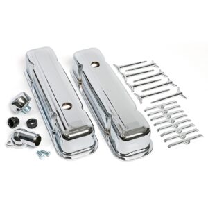 TRANS-DAPT PERFORMANCE PRODUCTS PONTIAC ENGINE DRESS-UP KIT; TALL VALVE COVERS; PONTIAC 301-455 (NOT 403)- CHROME