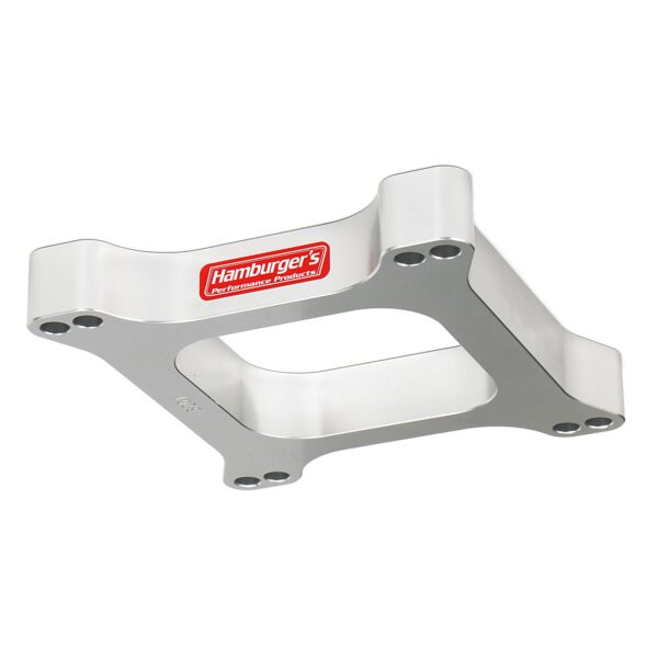 HAMBURGER'S PERFORMANCE PRODUCTS OPEN PLENUM CARBURETOR SPACER- HOLLEY / AFB; 1 IN. TALL- BILLET ALUMINUM