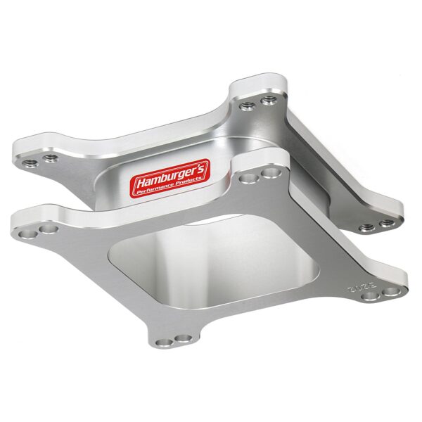 HAMBURGER'S PERFORMANCE PRODUCTS OPEN PLENUM CARBURETOR SPACER- HOLLEY / AFB; 2 IN. TALL- BILLET ALUMINUM
