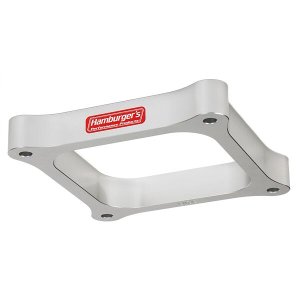 HAMBURGER'S PERFORMANCE PRODUCTS OPEN PLENUM CARBURETOR SPACER- HOLLEY DOMINATOR; 1 IN. TALL- BILLET ALUMINUM