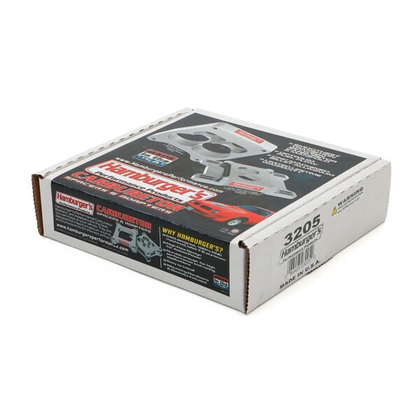 HAMBURGER'S PERFORMANCE PRODUCTS HAMBURGER'S PERFORMANCE 1 IN. DOMINATOR CARBURETOR SPACER; SMOOTH-BORE PORTED- CNC MACHINED CNC MACHINED BILLET ALUMINUM