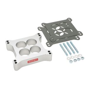 Holley 4BBL Carb. Spacer; Std. Manifold; 1-1/2 in. Tall; Standard Port-Billet