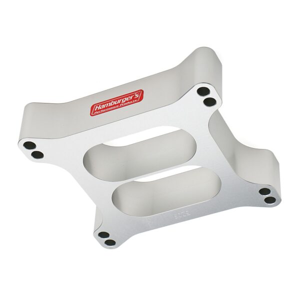 Holley 4BBL Carburetor Spacer; Dual-Plane; 1-1/2 in. Tall; Standard Port- Billet