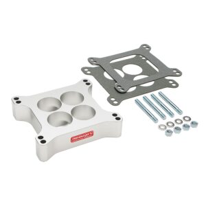 Holley 4BBL Carburetor Spacer; Dual-Plane; 1-1/2 in. Tall; Tapered Port- Billet