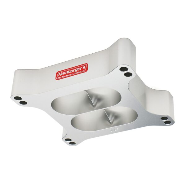 Holley 4BBL Carburetor Spacer; Dual-Plane; 1-1/2 in. Tall; Tapered Port- Billet