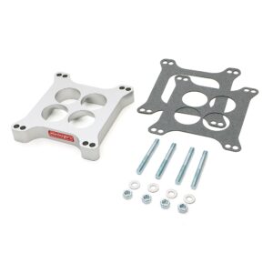 HAMBURGER'S PERFORMANCE PRODUCTS TORQUE-FLOW CARBURETOR SPACER- HOLLEY / AFB- PORTED; 1 IN. TALL- BILLET ALUMINUM