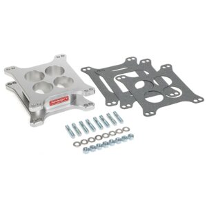 HAMBURGER'S PERFORMANCE PRODUCTS TORQUE-FLOW CARBURETOR SPACER- HOLLEY / AFB- PORTED; 2 IN. TALL- BILLET ALUMINUM