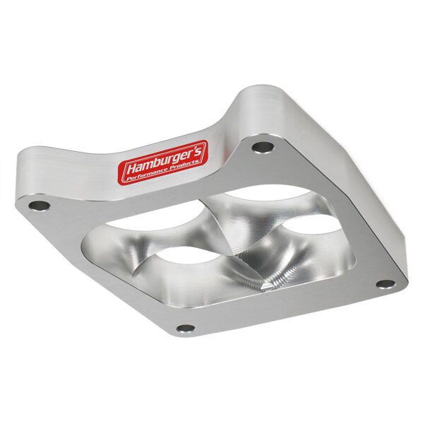HAMBURGER'S PERFORMANCE PRODUCTS TORQUE-FLOW CARBURETOR SPACER- QUADRAJET- PORTED; 1 IN. TALL- BILLET ALUMINUM