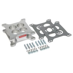 HAMBURGER'S PERFORMANCE PRODUCTS TORQUE-FLOW CARBURETOR SPACER- HOLLEY DUAL PLANE; 2 IN. TALL- BILLET ALUMINUM
