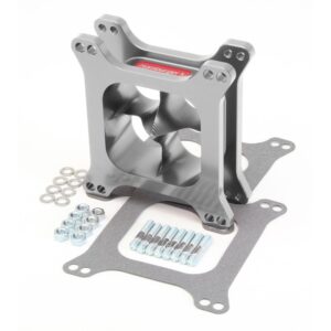 HAMBURGER'S PERFORMANCE PRODUCTS AVS STYLE CARBURETOR SPACER, 2 IN. PORTED TORQUE-FLOW DESIGN- BILLET ALUMINUM