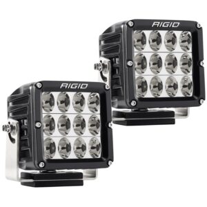 RIGID D-XL PRO LED Light, Driving Optic, Surface Mount, Black Housing, Pair
