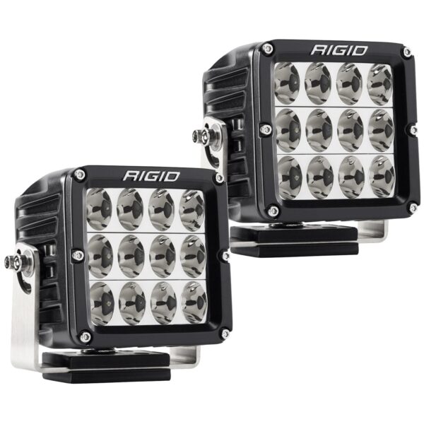 RIGID D-XL PRO LED Light, Driving Optic, Surface Mount, Black Housing, Pair