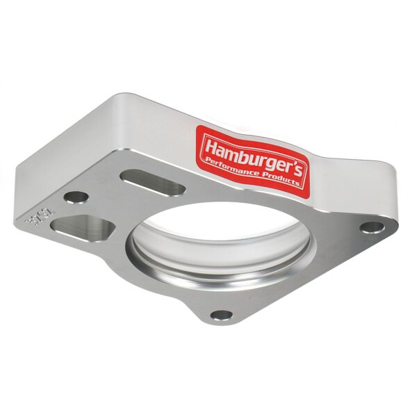 HAMBURGER'S PERFORMANCE PRODUCTS, BILLET ALUMINUM TORQUE-CURVE MPFI SPACER FOR 1999-06 CHEVY/GMC TRUCKS AND SUVS, CADILLAC ESCALADE, HUMMER H2, OR MOTORHOME WITH 4.8L, 5.3L, 6.0L OR 8.1L ENGINE