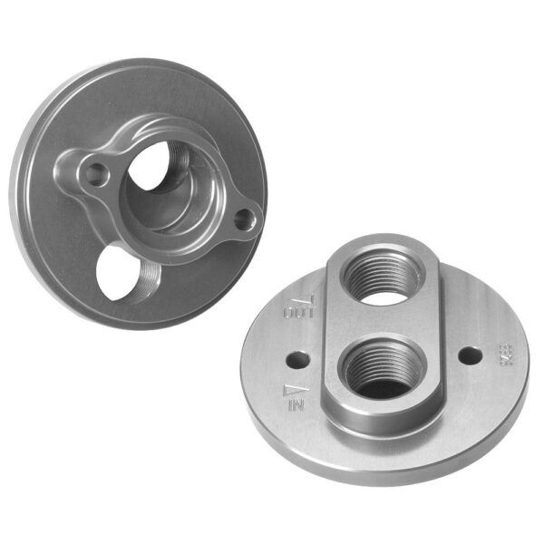 HAMBURGER'S PERFORMANCE PRODUCTS BOLT-ON BYPASS ADAPTER; CHEVY SB AND BB ENGINES (1956-LATER)- 1/4 IN. OR 5/16 IN. BOLTS- BILLET ALUMINUM