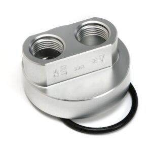 HAMBURGER'S PERFORMANCE PRODUCTS SPIN-ON OIL FILTER BYPASS ADAPTER FOR DODGE D250, D350, W250, W350 TRUCKS, RAM 2500 OR 3500 TRUCKS WITH A 5.9L OR 6.7L DIESEL ENGINE, OR ANY ENGINE THAT USES AN M1-403A, PH3976A OR EQUIVALENT ENGINE OIL FILTER