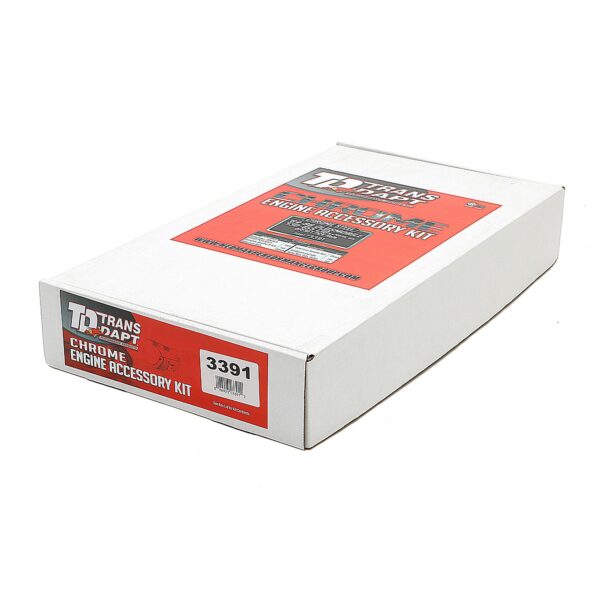 TRANS-DAPT PERFORMANCE PRODUCTS OLDS AND PONTIAC ENGINE DRESS-UP KIT; OFFSET PCV VALVE COVERS; OLDS 330-455 OR PONTIAC 403- CHROME