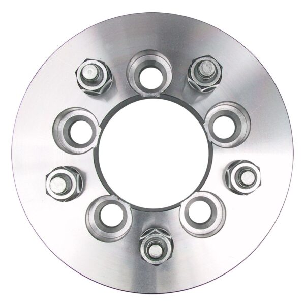 TRANS-DAPT PERFORMANCE PRODUCTS 5 LUG WHEEL ADAPTERS; 4.5 IN. WHEEL BOLT CIRCLE; 100MM HUB BOLT CIRCLE; 12MMX1.5 THREADS (PR)- ALUMINUM