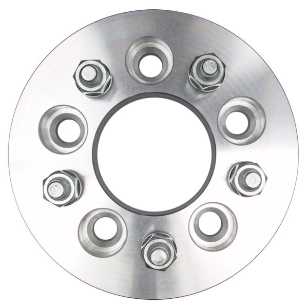 TRANS-DAPT PERFORMANCE PRODUCTS 5 LUG WHEEL SPACERS; 4.5 IN. BOLT CIRCLE; 12MMX1.5 THREADS (PR)- ALUMINUM