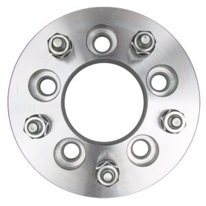 TRANS-DAPT PERFORMANCE PRODUCTS 5 LUG WHEEL ADAPTERS; 5 IN. WHEEL BOLT CIRCLE; 4.5 IN. HUB BOLT CIRCLE; 12MMX1.5 THREADS (PR)- ALUMINUM