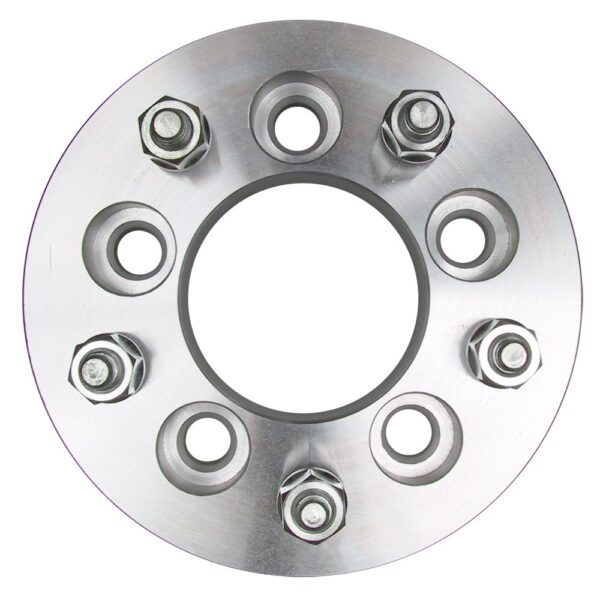 TRANS-DAPT PERFORMANCE PRODUCTS 5 LUG WHEEL ADAPTERS; 5 IN. WHEEL BOLT CIRCLE; 4.5 IN. HUB BOLT CIRCLE; 12MMX1.5 THREADS (PR)- ALUMINUM