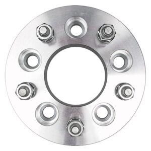 TRANS-DAPT PERFORMANCE PRODUCTS 5 LUG WHEEL ADAPTERS; 5 IN. WHEEL BOLT CIRCLE; 4.75 IN. HUB BOLT CIRCLE; 12MMX1.5 THREADS (PR)- ALUMINUM