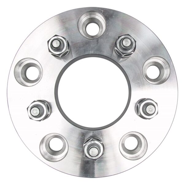 TRANS-DAPT PERFORMANCE PRODUCTS 5 LUG WHEEL ADAPTERS; 4.5 IN. WHEEL BOLT CIRCLE; 5.5 IN. HUB BOLT CIRCLE; 12MMX1.5 THREADS (PR)- ALUMINUM